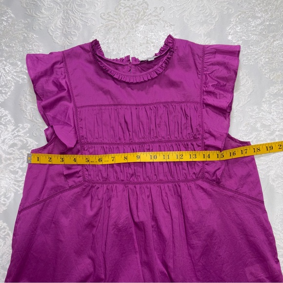 Rails Filomena Ruffle Smocked Sleeveless Top In Berry Size Small - Picture 10 of 10